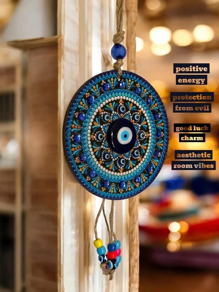 Handcrafted Evil Eye Wall Hanging for Home Decor ? Nazar Battu Protection Charm