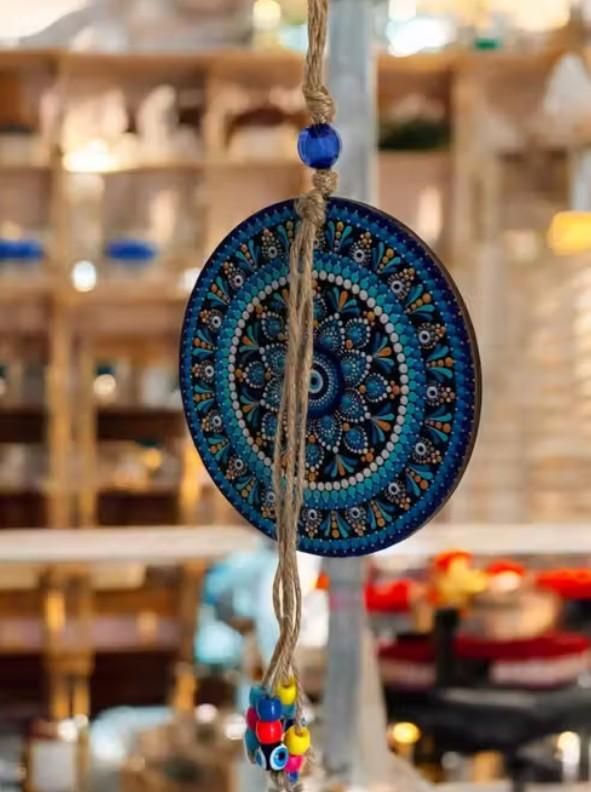 Handcrafted Evil Eye Wall Hanging for Home Decor ? Nazar Battu Protection Charm